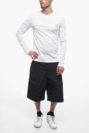 Set of 2 Long-Sleeve T-Shirts with Gold-Effect Logo
