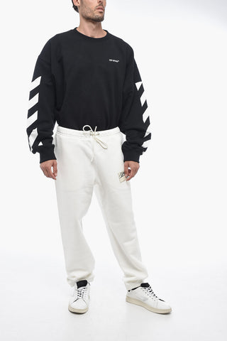 MONCLER 1952 Fleece Cotton Sweatpants with Logo Patch