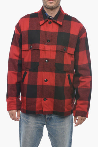 Wool Overshirt with Check Pattern