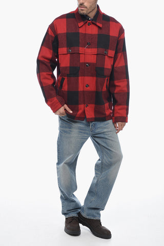 Wool Overshirt with Check Pattern