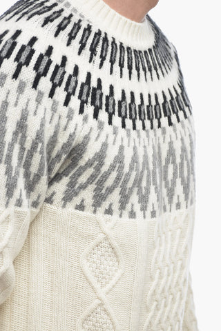 Rundhalspullover NORVEGESE aus Kaschmir-Mix