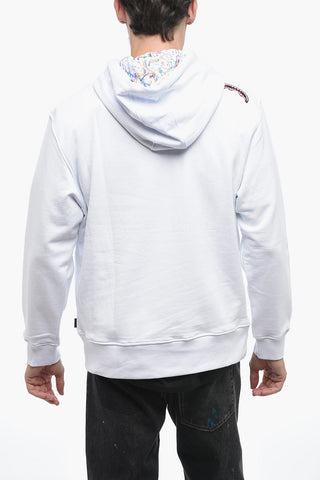 Brushed Cotton Hoodie with Contrasting Print