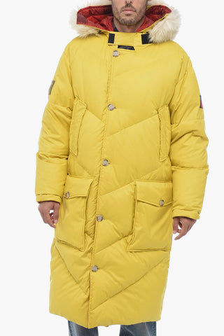 Reversible Padded Coat with Real Fur