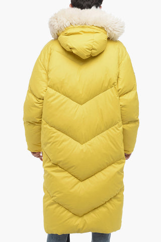 Reversible Padded Coat with Real Fur