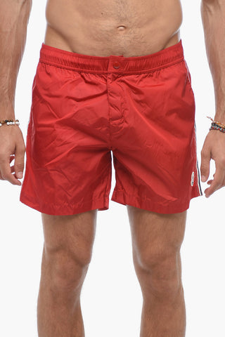 Nylon Swim Shorts with Contrasting Side Band