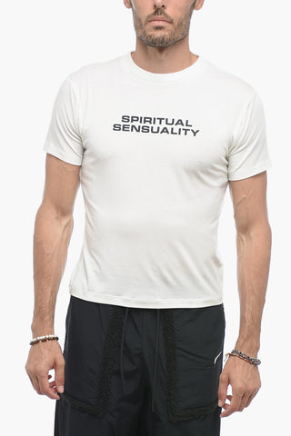 Contrasting Logo-Print Crew-Neck T-shirt