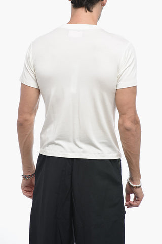 Contrasting Logo-Print Crew-Neck T-shirt
