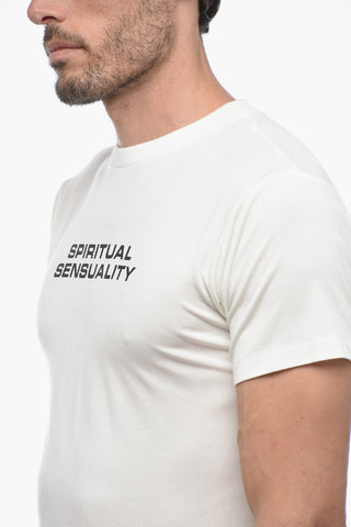 Contrasting Logo-Print Crew-Neck T-shirt