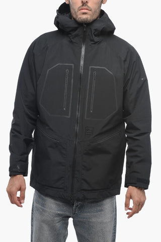 Solid Color WINTER TRAIL GTX Windbreaker Jacket with Hood