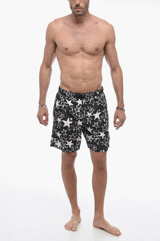 Costume da Bagno Boxer con Stelle Stampate All-Over