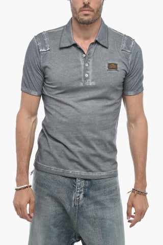 Polo in Cotone con Logo in Applicazione