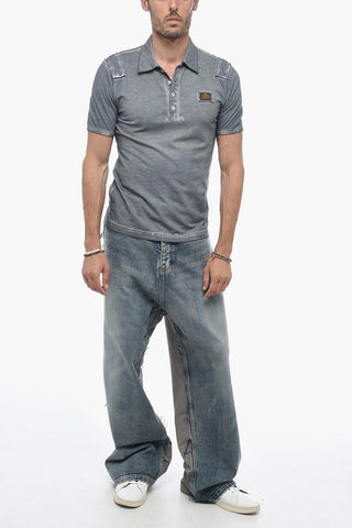 Polo in Cotone con Logo in Applicazione