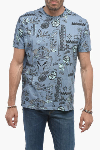 T-Shirt Girocollo a Fantasia