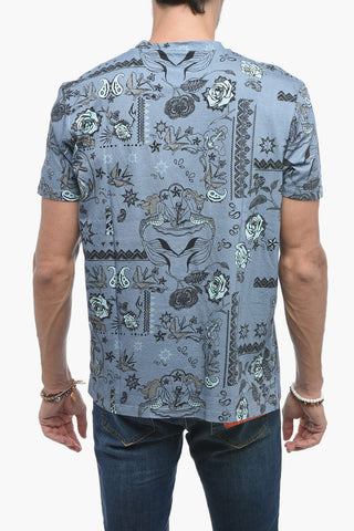 T-Shirt Girocollo a Fantasia