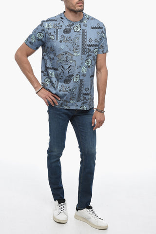 T-Shirt Girocollo a Fantasia