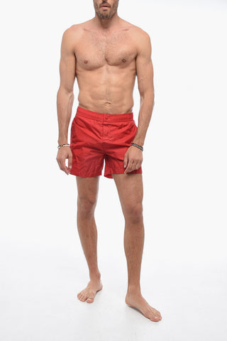 Nylon Swim Shorts with Contrasting Side Band