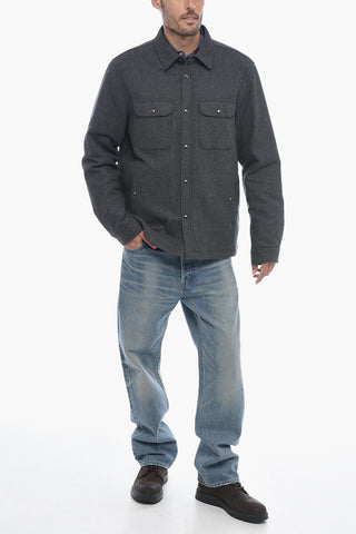 Twill Wool and Nylon ALASKAN Overshirt with Double Breast Pockets