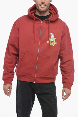 Einfarbiger Hoodie mit Reißverschluss