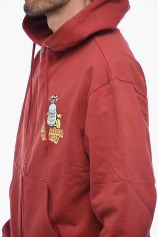 Einfarbiger Hoodie mit Reißverschluss