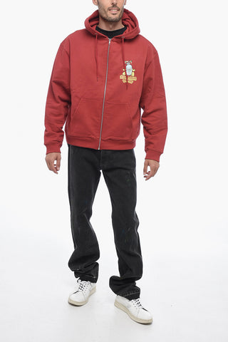 Einfarbiger Hoodie mit Reißverschluss