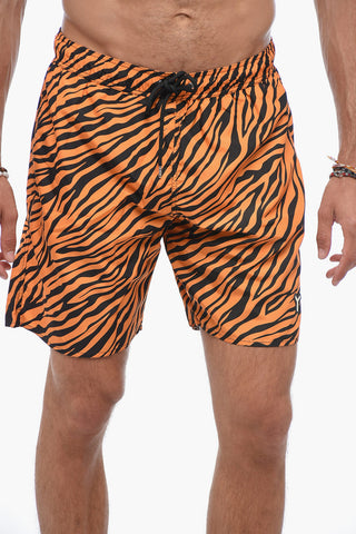 Animal Patterned Swim Shorts
