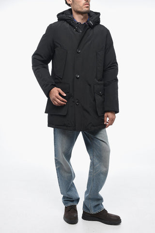 WOOLRICH X MASTERMIND Cotton and Nylon Down Jacket with Hood
