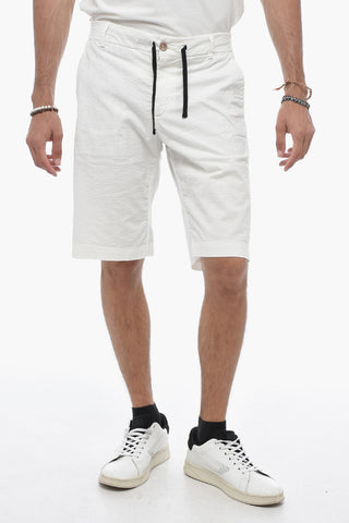 Shorts In Cotone con Elastico in Vita