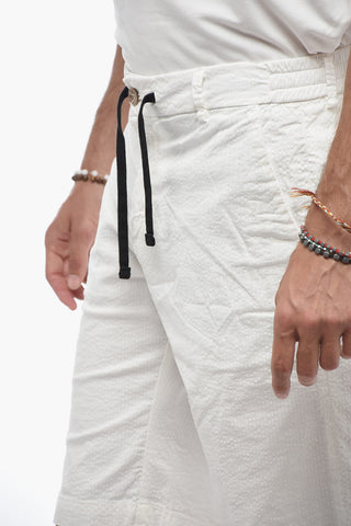 Shorts In Cotone con Elastico in Vita