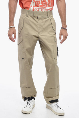 Pantaloni Cargo in Misto Cotone con Dettagli Safety