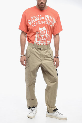 Pantaloni Cargo in Misto Cotone con Dettagli Safety