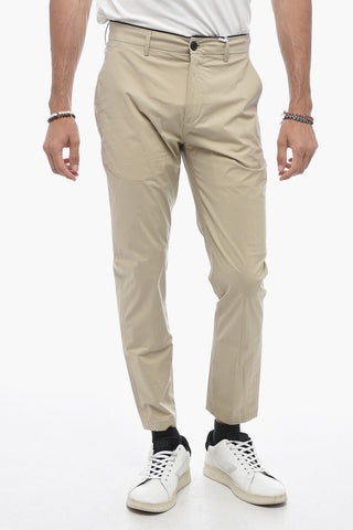 Pantaloni in Cotone Stretch a vita Regolare