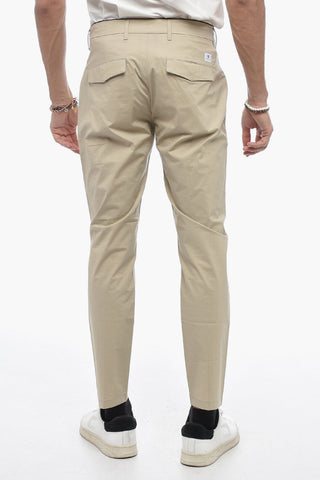 Pantaloni in Cotone Stretch a vita Regolare