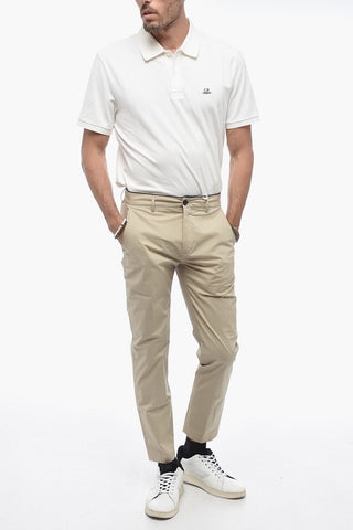 Pantaloni in Cotone Stretch a vita Regolare