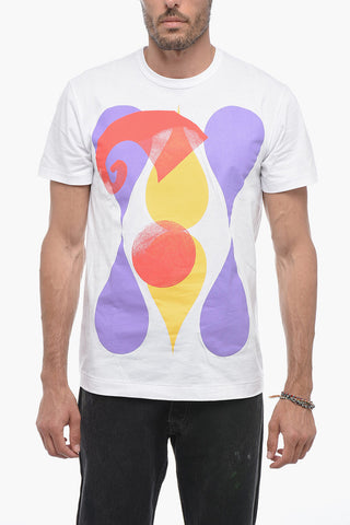 HOMME PLUS Printed Crew-neck T-Shirt