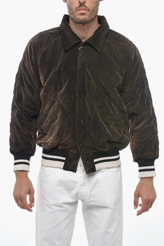 MM1 Velour Bomber Jacket with Flush Pockets