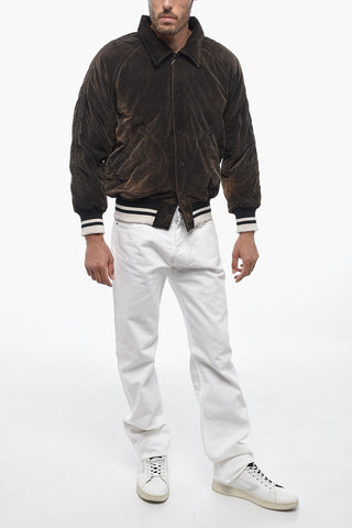 MM1 Velour Bomber Jacket with Flush Pockets