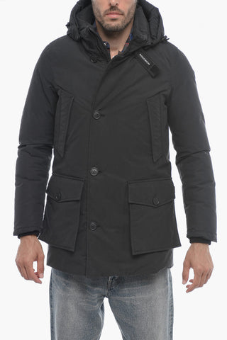 Solid Color ECO BYRD CLOTH ARCTIC Utility Down Jacket with Hood