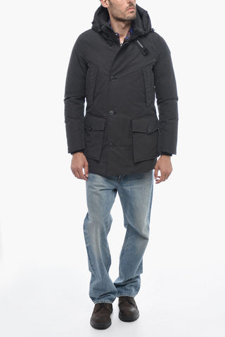Solid Color ECO BYRD CLOTH ARCTIC Utility Down Jacket with Hood