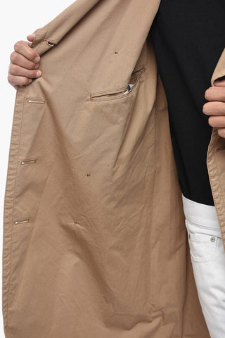 MM10 Multipocket Cotton Trenchcoat with Double-breasted Design