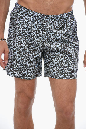 Costume Boxer Con Stampa Logo Allover