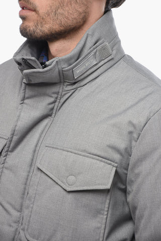 Piumino Utility LUXE in Tinta Unita con Cappuccio Estraibile