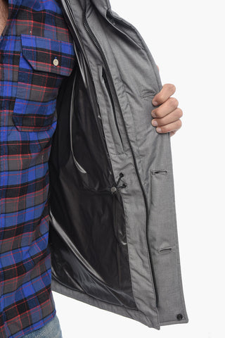 Piumino Utility LUXE in Tinta Unita con Cappuccio Estraibile