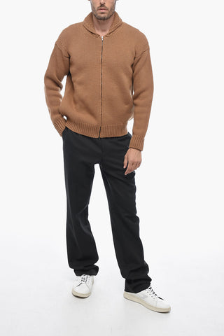 Virgin Wool BOMBER Full Zip Sweatshirt