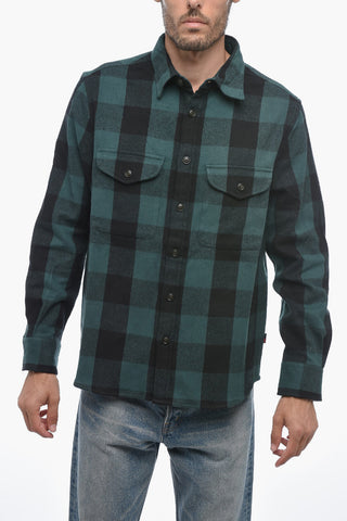 Buffalo Checked Overshirt with Double Breast Pocket