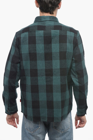 Buffalo Checked Overshirt with Double Breast Pocket