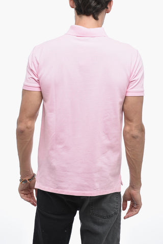 Polo in Cotone Piquet con Logo Ricamato