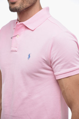 Polo in Cotone Piquet con Logo Ricamato