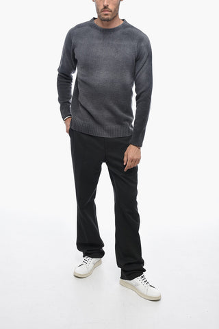 Maglia Girocollo in Misto Cashmere con Fondo Degradè