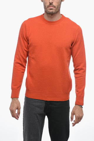 Crew Neck LUNETTA Virgin Wool Sweater with Contrasting Patches