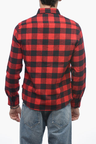 Buffalo Checked TROUT RUN Button Down Shirt with Embroidery